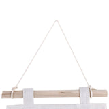3 Pockets Cotton Linen Wall Hanging Storage Bag Door Pouch Bedroom Home Office Organizer Gray - Top-Down View