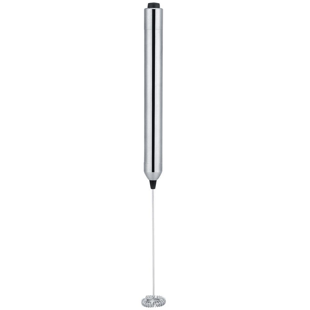 Kitchen Stainless Steel Handheld Battery Operated Electric Coffee Milk Frother with Spoon
