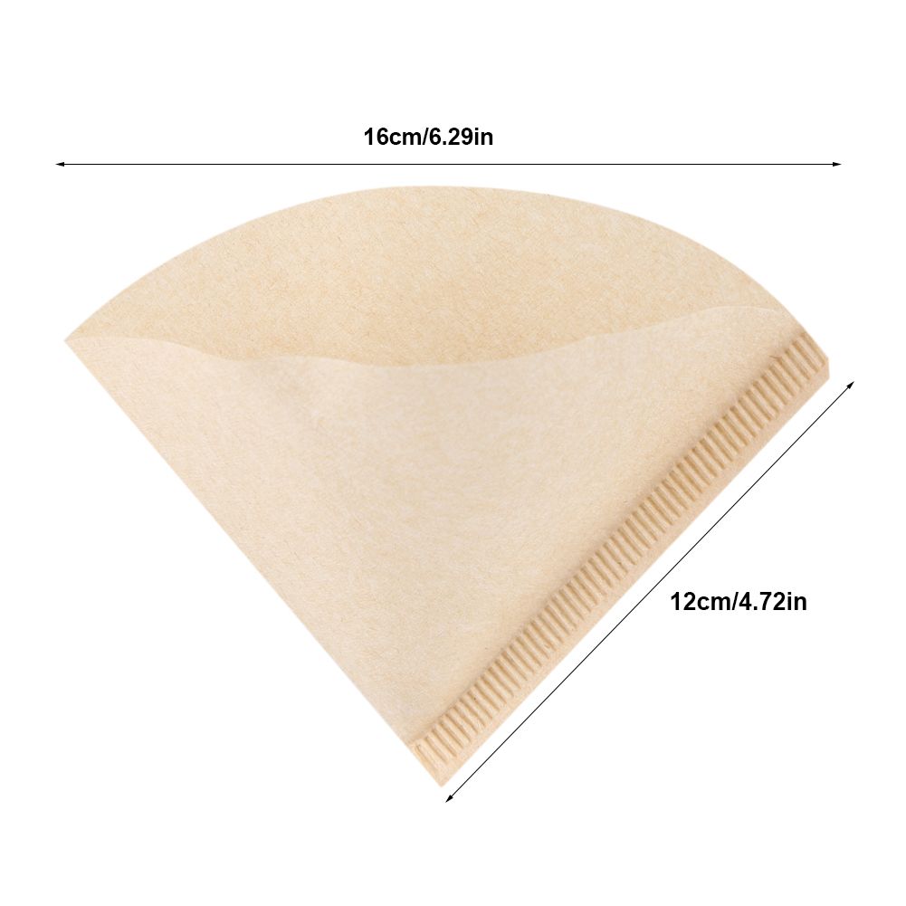 40Pcs Unbleached Natural Cone Shape Drip Coffee Cup Filter Papers #V02