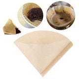 40Pcs Unbleached Natural Cone Shape Drip Coffee Cup Filter Papers #V02