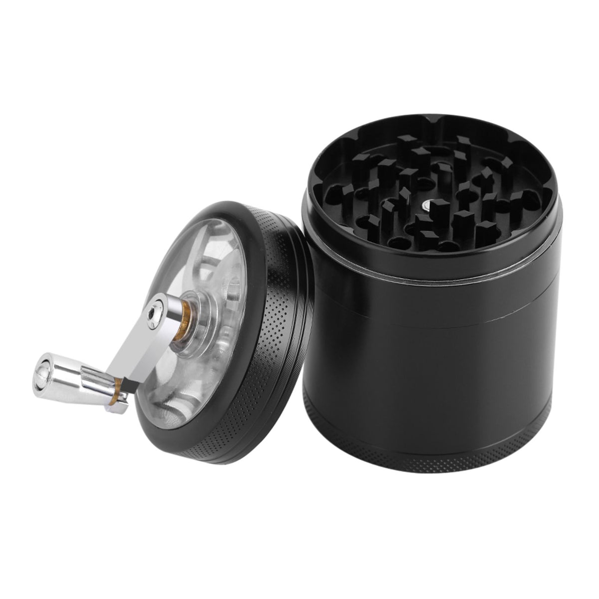 Manual Operated Zinc Alloy Herb Spice Kitchen Grinder with Crank Handle