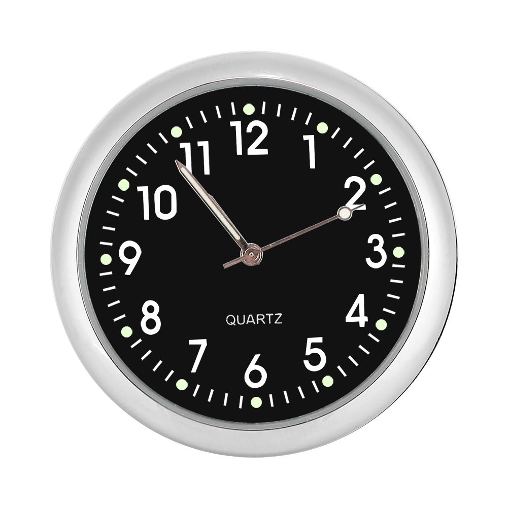 Mini Car Quartz Clock Digital Pointer Clocks Decoration with Night Light