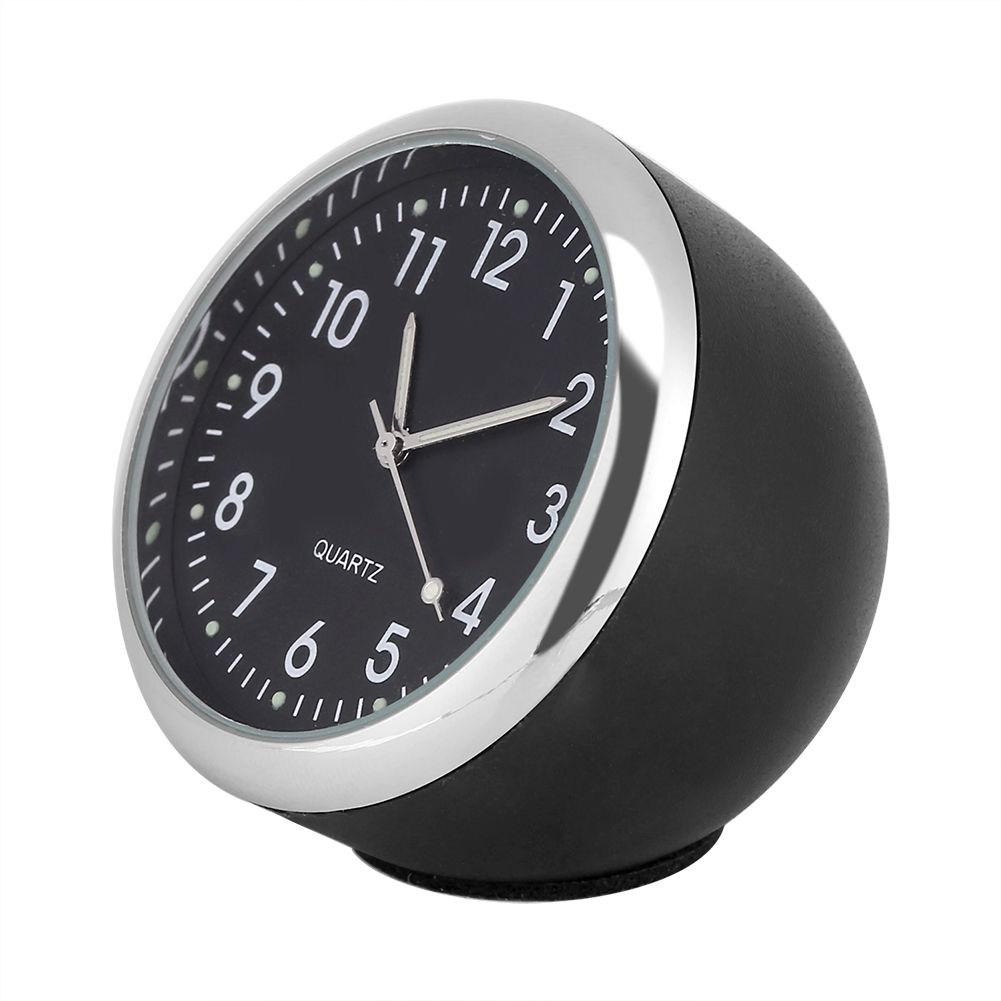 Mini Car Quartz Clock Digital Pointer Clocks Decoration with Night Light