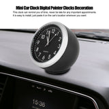 Mini Car Quartz Clock Digital Pointer Clocks Decoration with Night Light