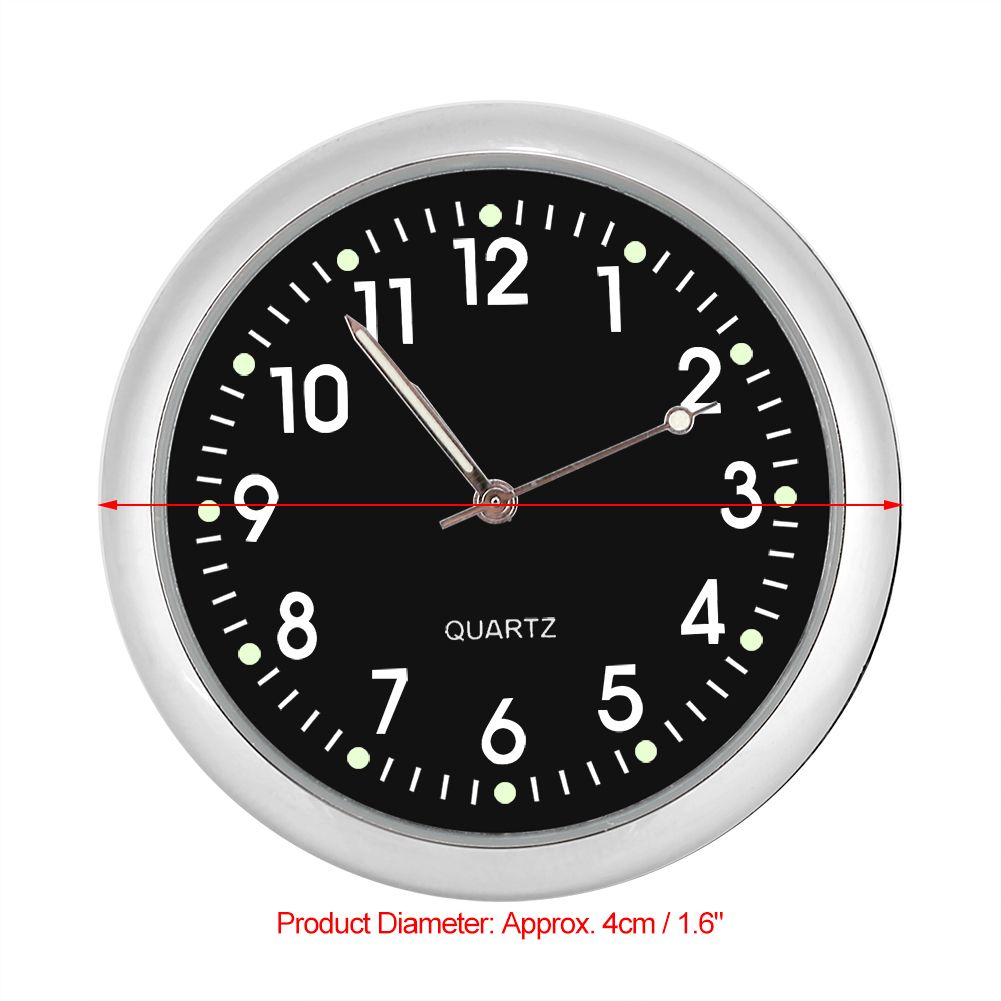 Mini Car Quartz Clock Digital Pointer Clocks Decoration with Night Light