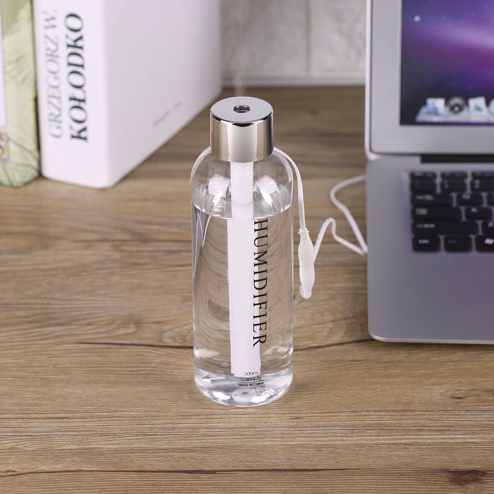 300ml Mini Air Diffuser Mist Maker Portable USB Water Bottle Humidifier Car Home