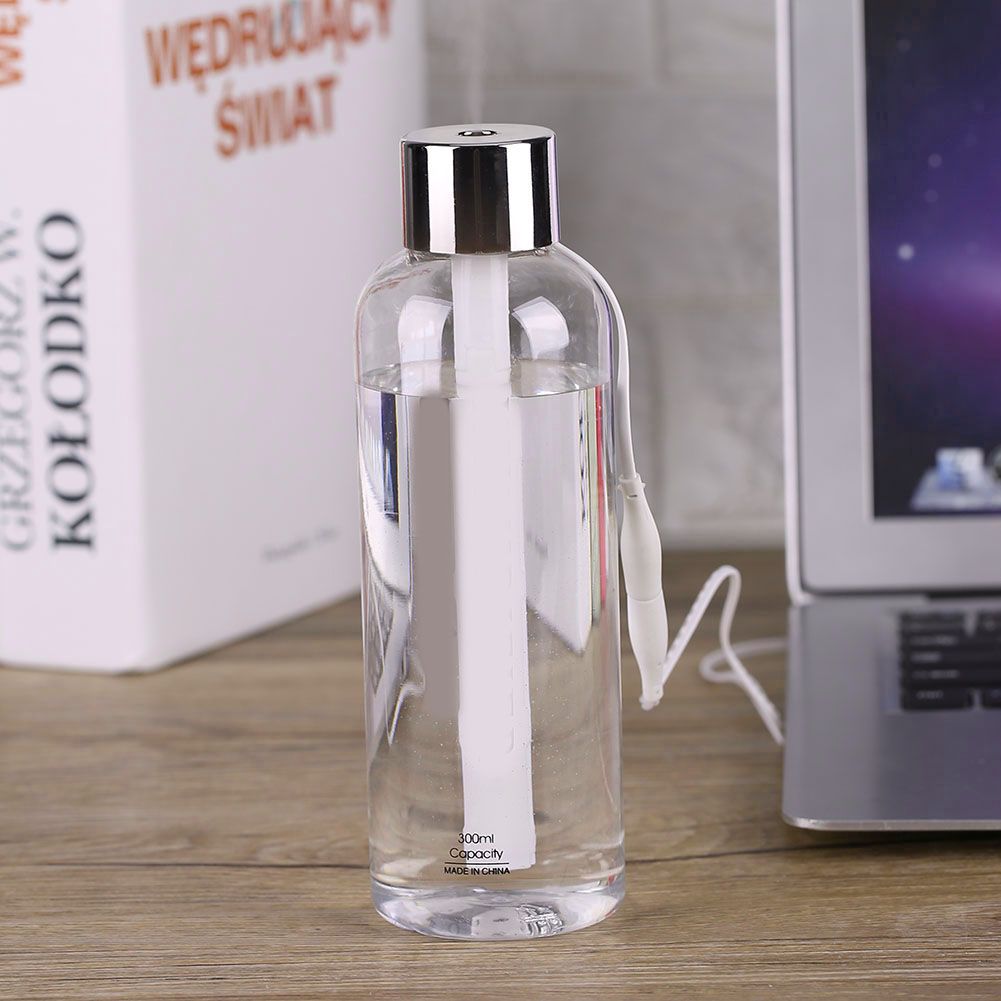 300ml Mini Air Diffuser Mist Maker Portable USB Water Bottle Humidifier Car Home