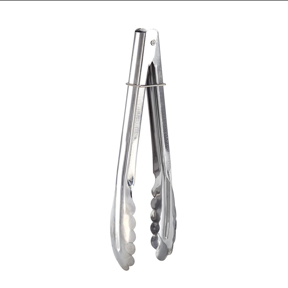 9" Stainless Steel BBQ Clip Buffet Food Tongs Bread Steak Kitchen Serving Clamp Tools