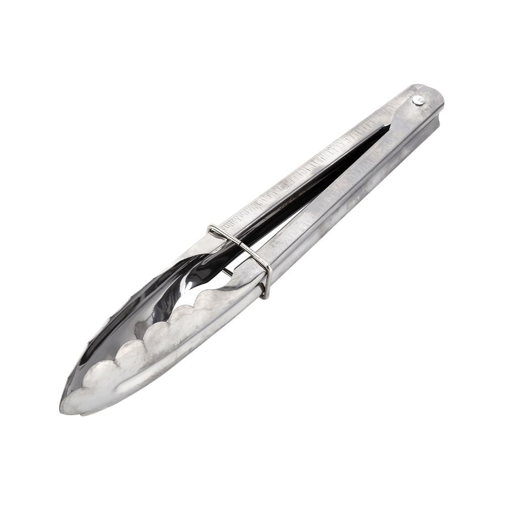 9" Stainless Steel BBQ Clip Buffet Food Tongs Bread Steak Kitchen Serving Clamp Tools