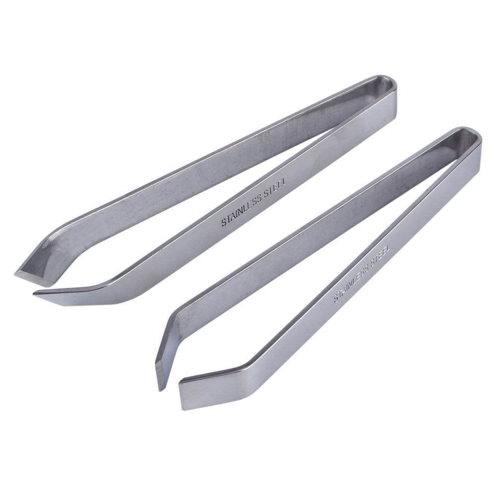 Stainless Steel Fish Bone Remover Slant Tweezer Tongs Pick up Craft Tool
