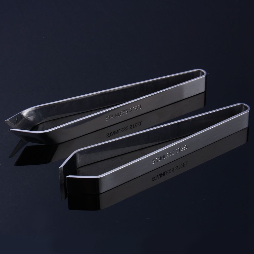Stainless Steel Fish Bone Remover Slant Tweezer Tongs Pick up Craft Tool