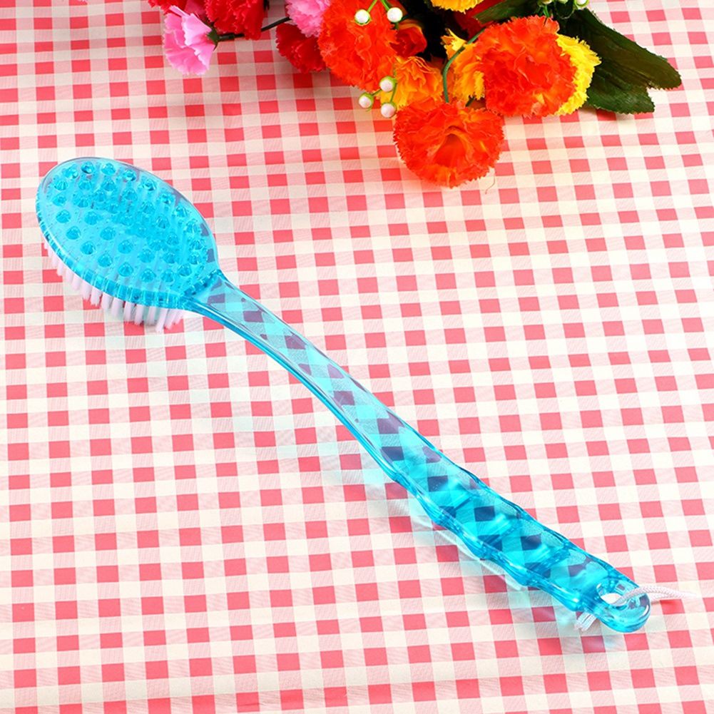 Body Washing Bath Shower Back Skin Clean Brush Scrubber Massager W/ Long Handle