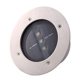 LED Solar Powered Underground Buried Light Lamp Way Road Garden Decking Light - Top-Down View