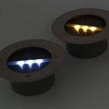 LED Solar Powered Underground Buried Light Lamp Way Road Garden Decking Light - Rear View