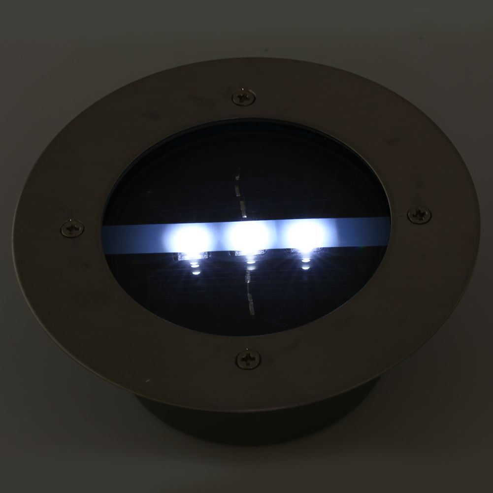 LED Solar Powered Underground Buried Light Lamp Way Road Garden Decking Light