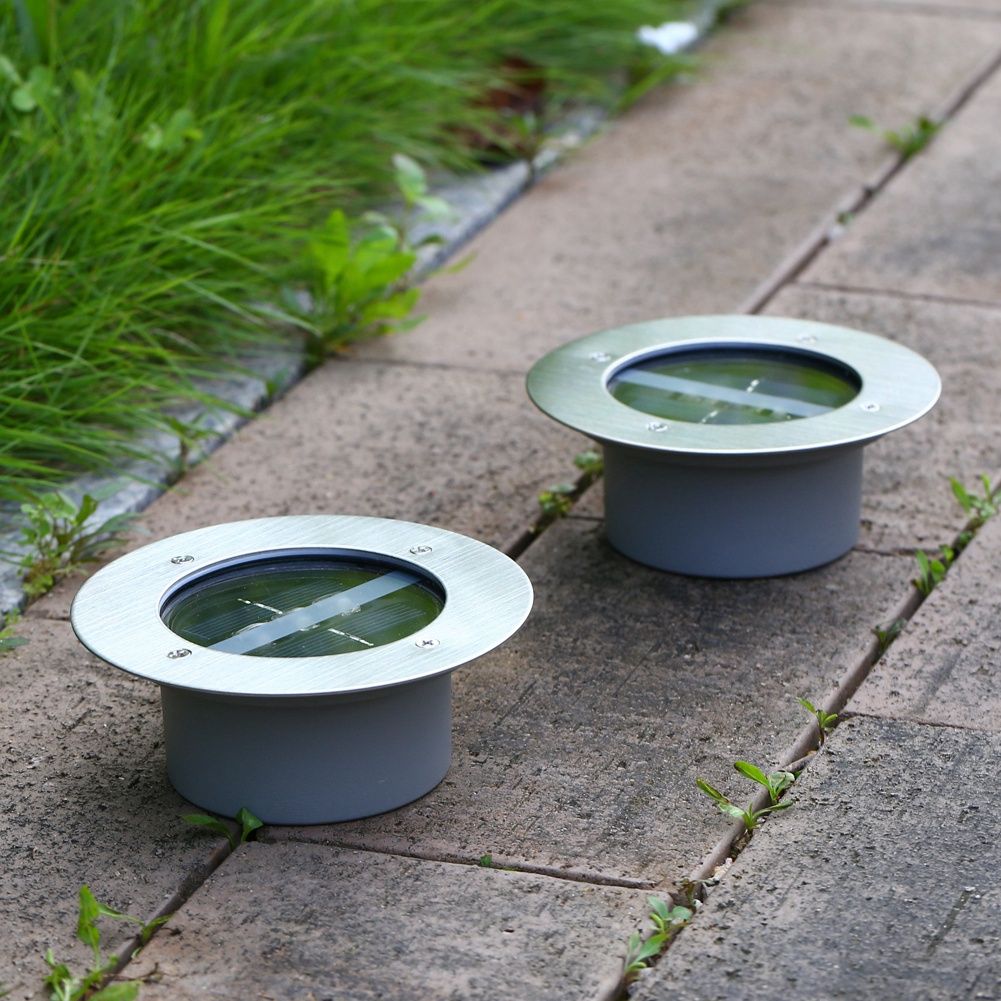 LED Solar Powered Underground Buried Light Lamp Way Road Garden Decking Light