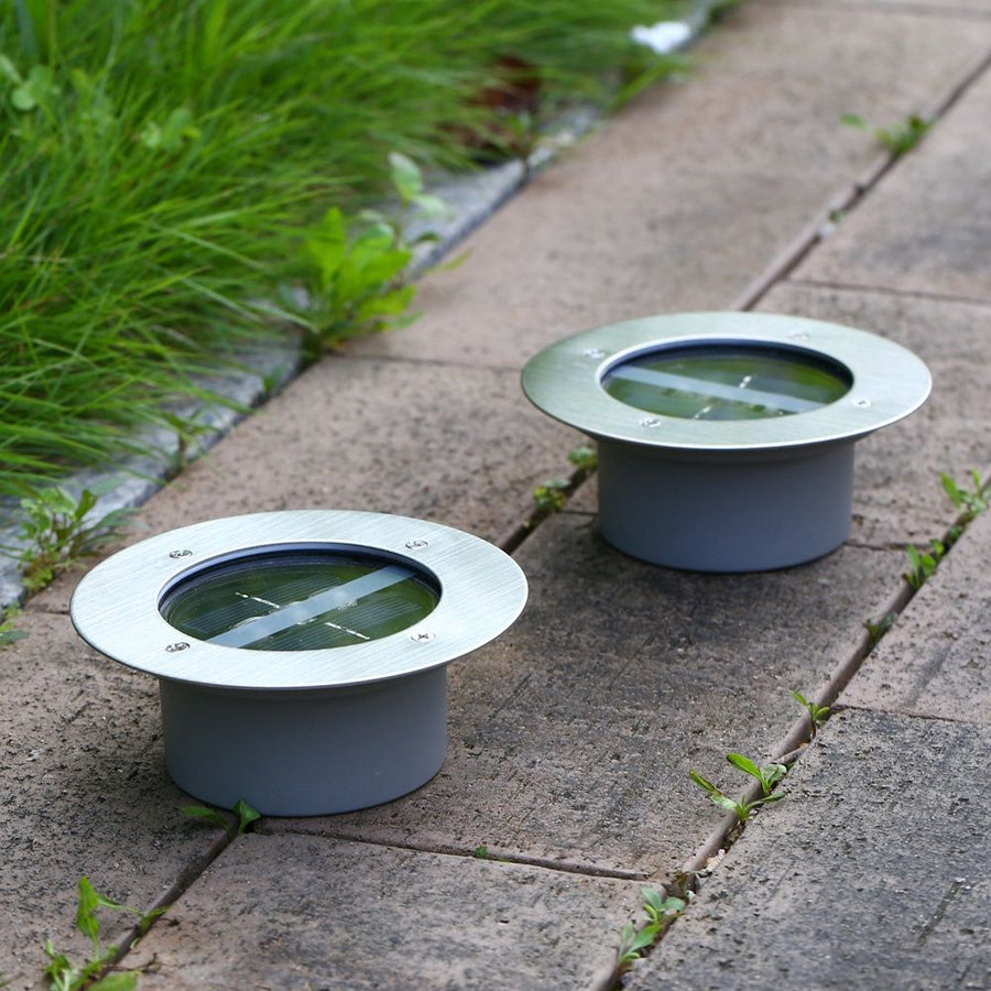 LED Solar Powered Underground Buried Light Lamp Way Road Garden Decking Light, image 9