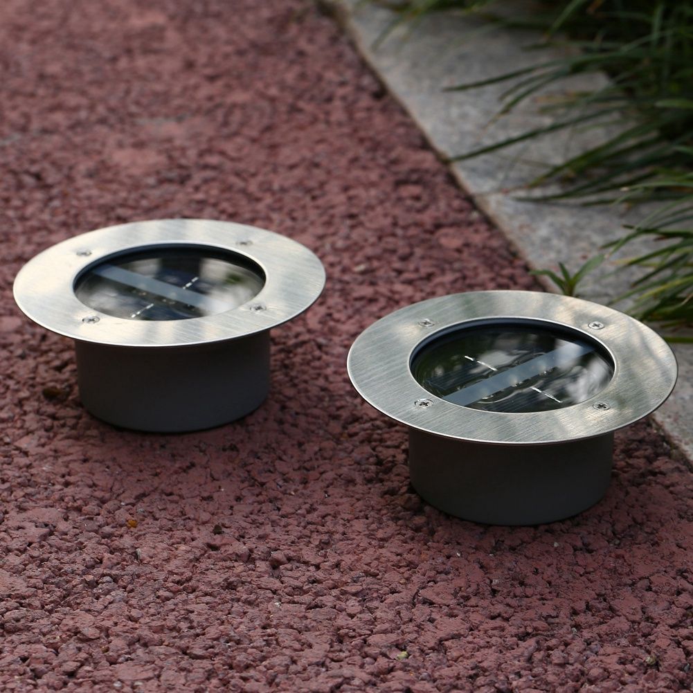 LED Solar Powered Underground Buried Light Lamp Way Road Garden Decking Light