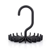 Adjustable Rotating Tie Rack Hanger 20 Hooks Neck Belt Scarf Holder Organizer - Front View