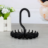 Adjustable Rotating Tie Rack Hanger 20 Hooks Neck Belt Scarf Holder Organizer - Close-Up Angle