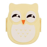 Plastic Portable Cartoon Owl Lunch Box Food Safe Microwave Storage Container