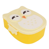 Plastic Portable Cartoon Owl Lunch Box Food Safe Microwave Storage Container - Front View