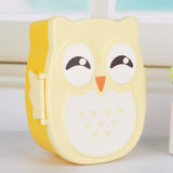 Plastic Portable Cartoon Owl Lunch Box Food Safe Microwave Storage Container
