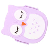 Plastic Portable Cartoon Lunch Box Food Safe Microwave Storage Container - Top-Down View
