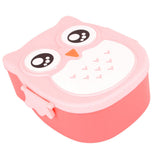 Plastic Portable Cartoon Owl Lunch Box Food Safe Microwave Storage Container - Extra Image
