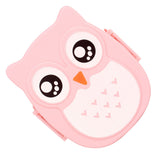 Plastic Portable Cartoon Owl Lunch Box Food Safe Microwave Storage Container - Extra Image