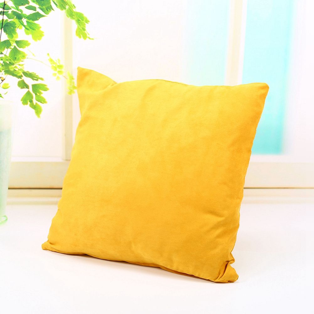Solid Color Cotton Canvas Cushion Cover Home Decor Throw Pillow Case Lounge