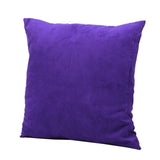 Vintage Linen Cotton Throw Square Pillow Waist Cushion Case Sofa Bed Home (Violet) - Front View