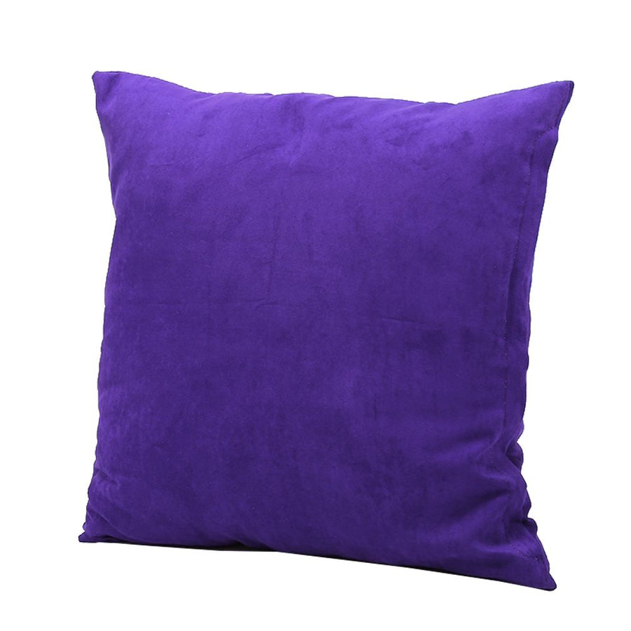 Vintage Linen Cotton Throw Square Pillow Waist Cushion Case Sofa Bed Home (Violet)