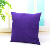 Vintage Linen Cotton Throw Square Pillow Waist Cushion Case Sofa Bed Home (Violet) - Side View