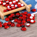 100pcs/bag Animal Wooden Ladybug Sponge Home Decoration Wall Sticker Craft For Children Kids - Front View