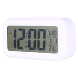 LED Backlight Digital Snooze Desk Alarm Clock Temperature Calendar Display Local - Front View