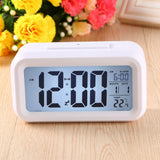 LED Backlight Digital Snooze Desk Alarm Clock Temperature Calendar Display Local - 45-Degree Angle