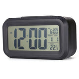 LED Backlight Digital Snooze Desk Alarm Clock Temperature Calendar Display Local
