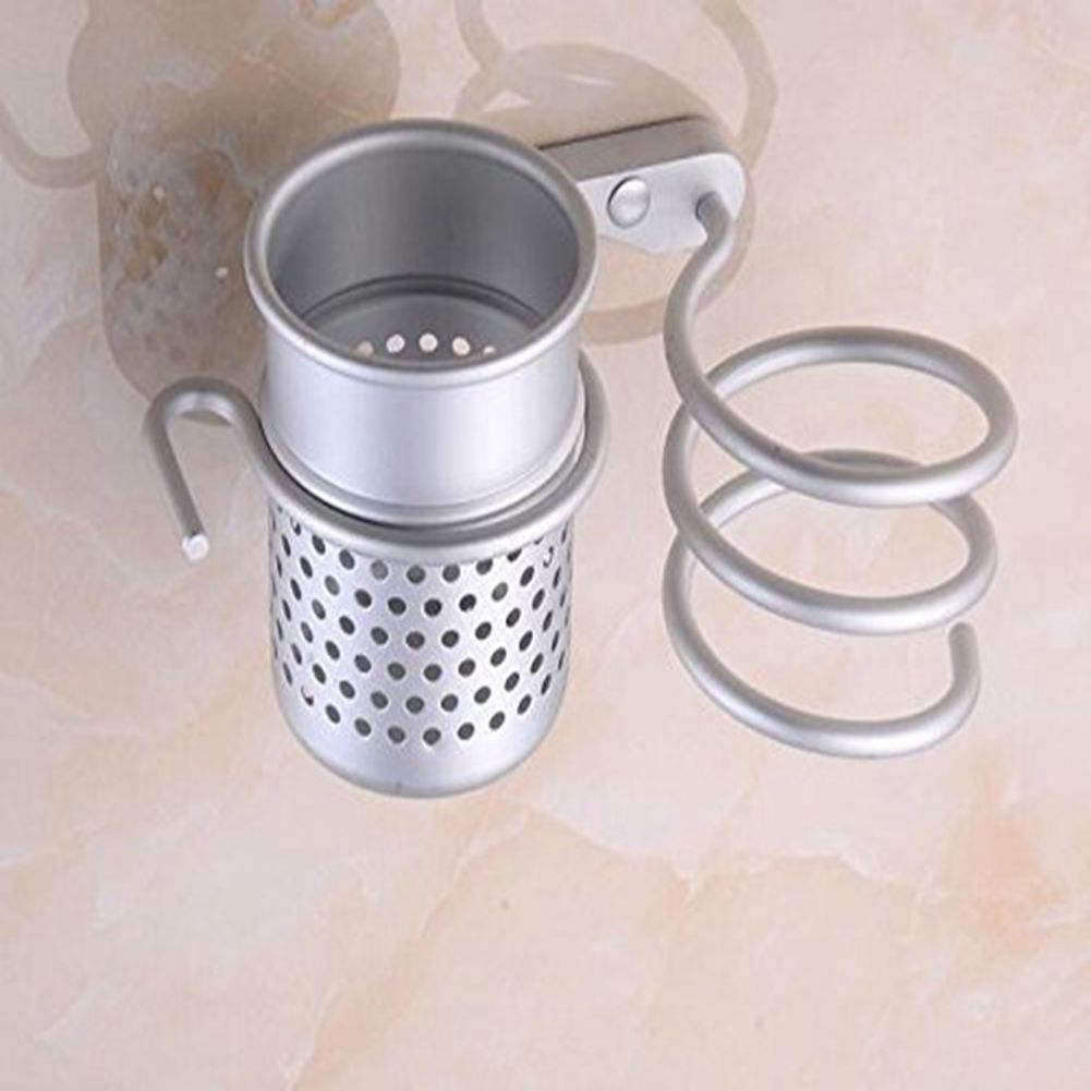 Hair Dryer Holder Stainless Steel Hair Dryer Holder Wall Hanging White High Load Capacity