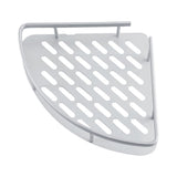 Aluminum Dual Tier Shower Caddy Shelf Bathroom Corner Rack Storage Towel Holder