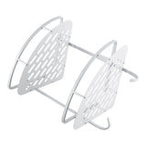 Aluminum Dual Tier Shower Caddy Shelf Bathroom Corner Rack Storage Towel Holder - Low Angle