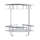 Aluminum Dual Tier Shower Caddy Shelf Bathroom Corner Rack Storage Towel Holder - Extra Image