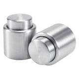 Stainless Steel Vacuum Sealed Wine Champagne Red Wine Cork Storage Bottle Stopper Cap Barware - Low Angle