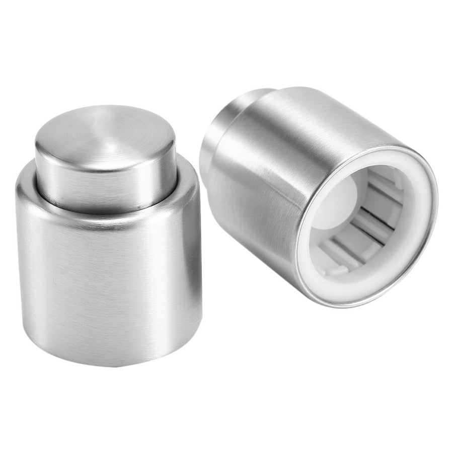 Stainless Steel Vacuum Sealed Wine Champagne Red Wine Cork Storage Bottle Stopper Cap Barware