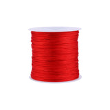 100M x 0.8mm Nylon Chinese Knot Cord Rattail Macrame Shamballa Thread String Red