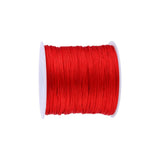 100M x 0.8mm Nylon Chinese Knot Cord Rattail Macrame Shamballa Thread String Red - Top-Down View