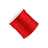 100M x 0.8mm Nylon Chinese Knot Cord Rattail Macrame Shamballa Thread String Red - Rear View