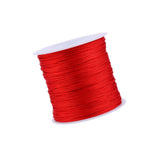 100M x 0.8mm Nylon Chinese Knot Cord Rattail Macrame Shamballa Thread String Red - Extra Image