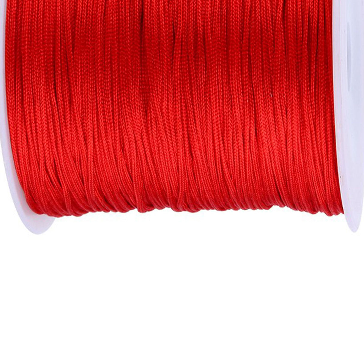 100M x 0.8mm Nylon Chinese Knot Cord Rattail Macrame Shamballa Thread String Red