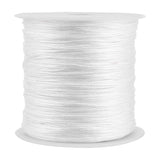 100M x 0.8mm Nylon Chinese Knot Cord Rattail Macrame Shamballa Thread String White